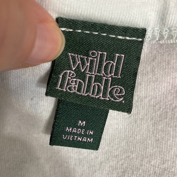 Women’s Wild Fable pastel blue and pink tie-dye short-sleeve top. Size medium. - Picture 5 of 9